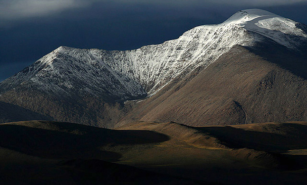snowy peaks of Ladakh near Tso Moriri