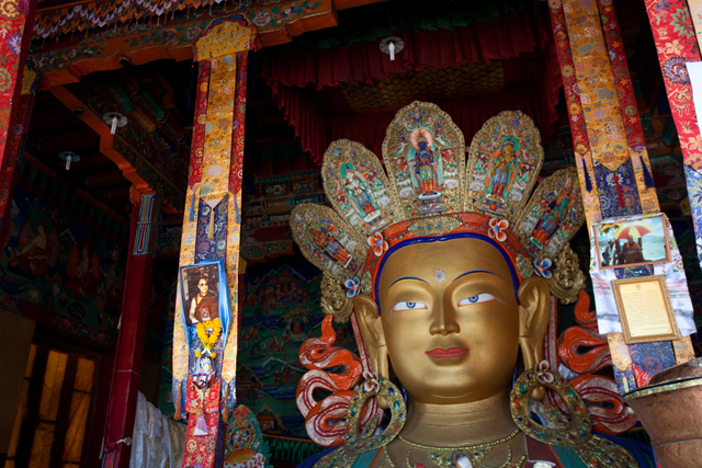 buddha statye at thiksey