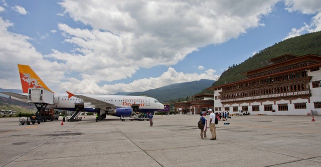paro airport, bhutan