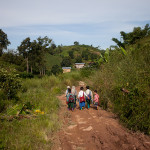 Children go to school in a Pao Village in Shan Hills