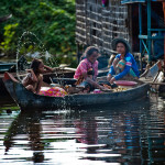 Kompong Khleang floating village on Tonle Sap Lake